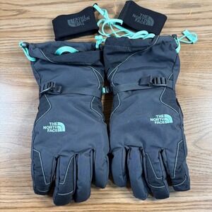 The North Face Ski Gloves Womens L Gray Mint‎ Excellent HyVent Insulated Winter